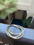 Frida pearls - dusty green