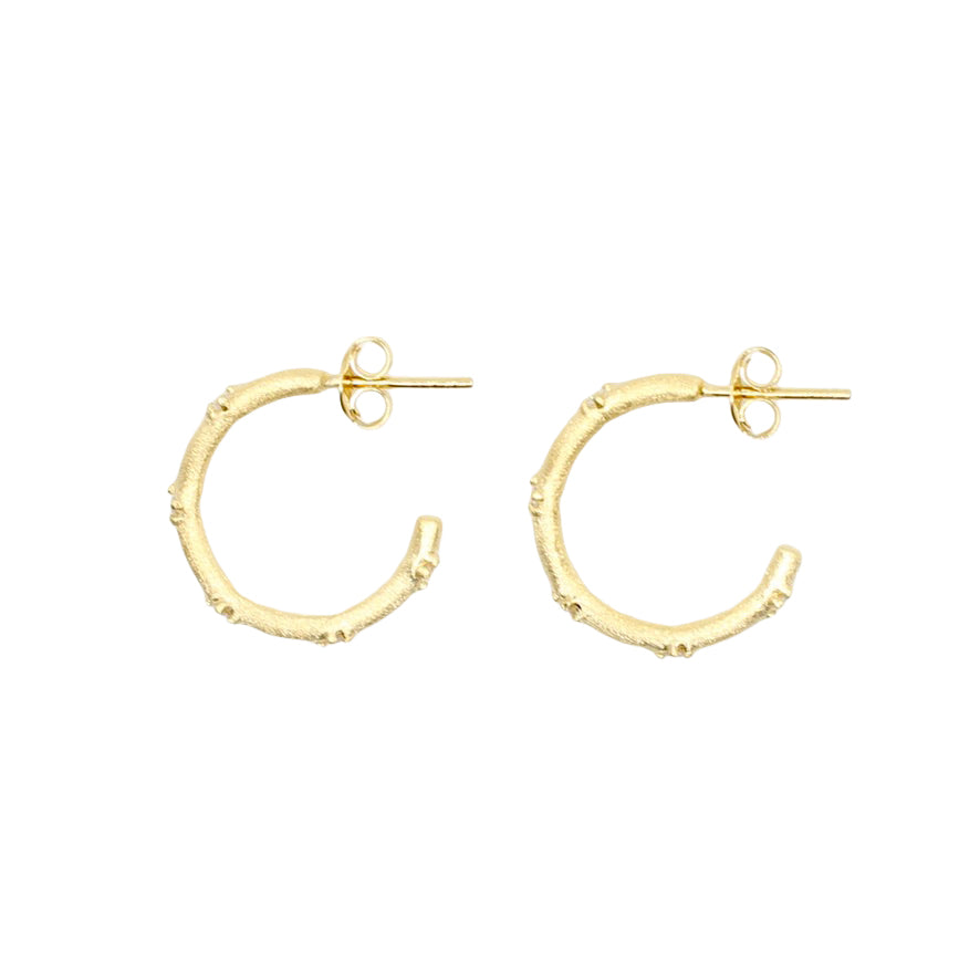CZ brushed hoop