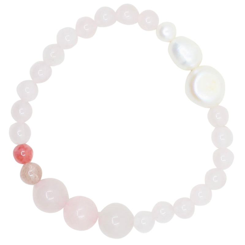 Pink gems and pearls